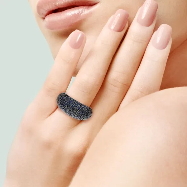 MCL Sterling Sapphire Starburst Ring | Purple Creek